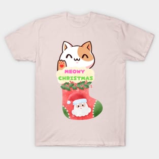 MEOWY CHRISTMAS. T-Shirt